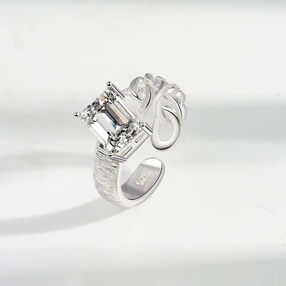 INS1199-3 CT Emerald Infinity Accent Engagement Ring Wedding Eternity Band Vintage Solitaire Silver Jewelry Halo-Setting Anniversary Praise Vintage Ring Gift by Neerja Jewels