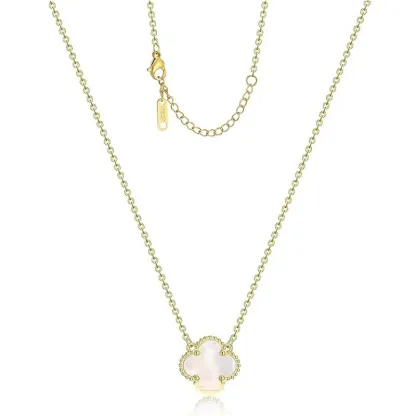 INS3254-Clover Pendant Necklace for Women 18K Gold Plated Four Leaf Clover Necklaces Lucky Simple Jewelry Gifts for Women