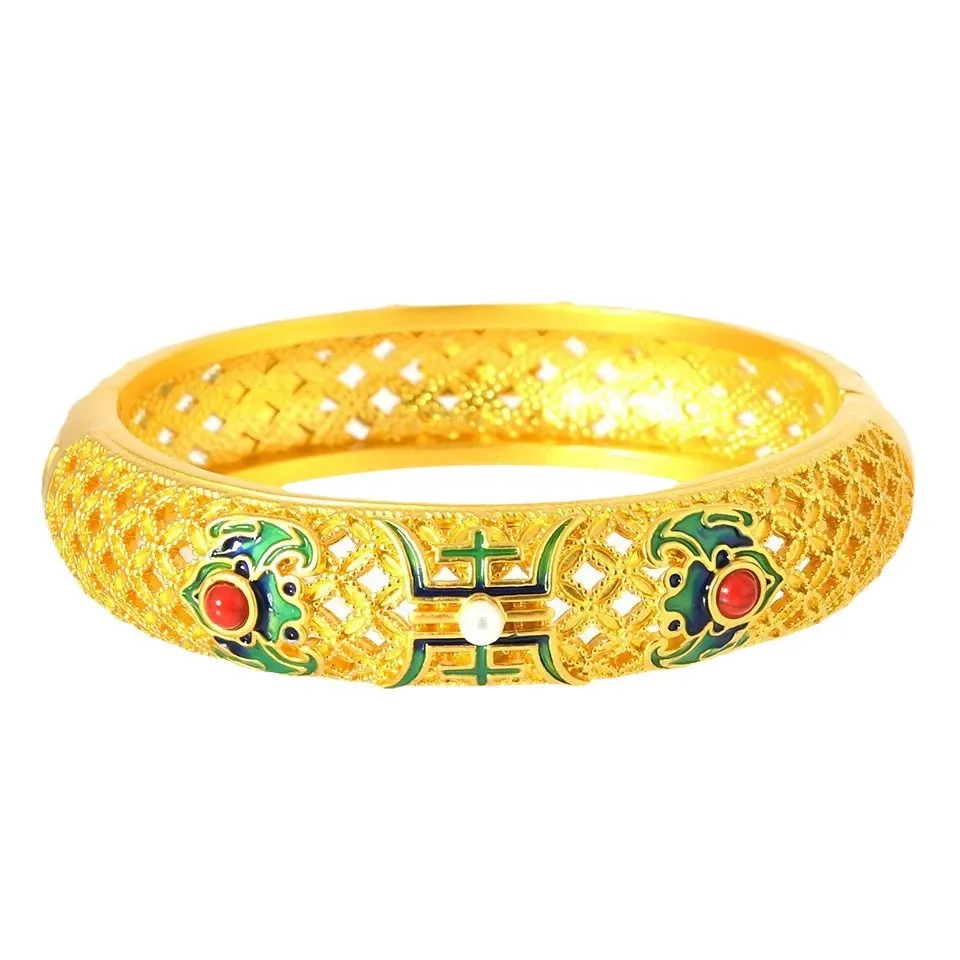 INS1255-Aheli Beautiful Floral Crafted Bangle Kada Indian Ethnic Wedding Party Wear Traditional Jewelry Gift for Women