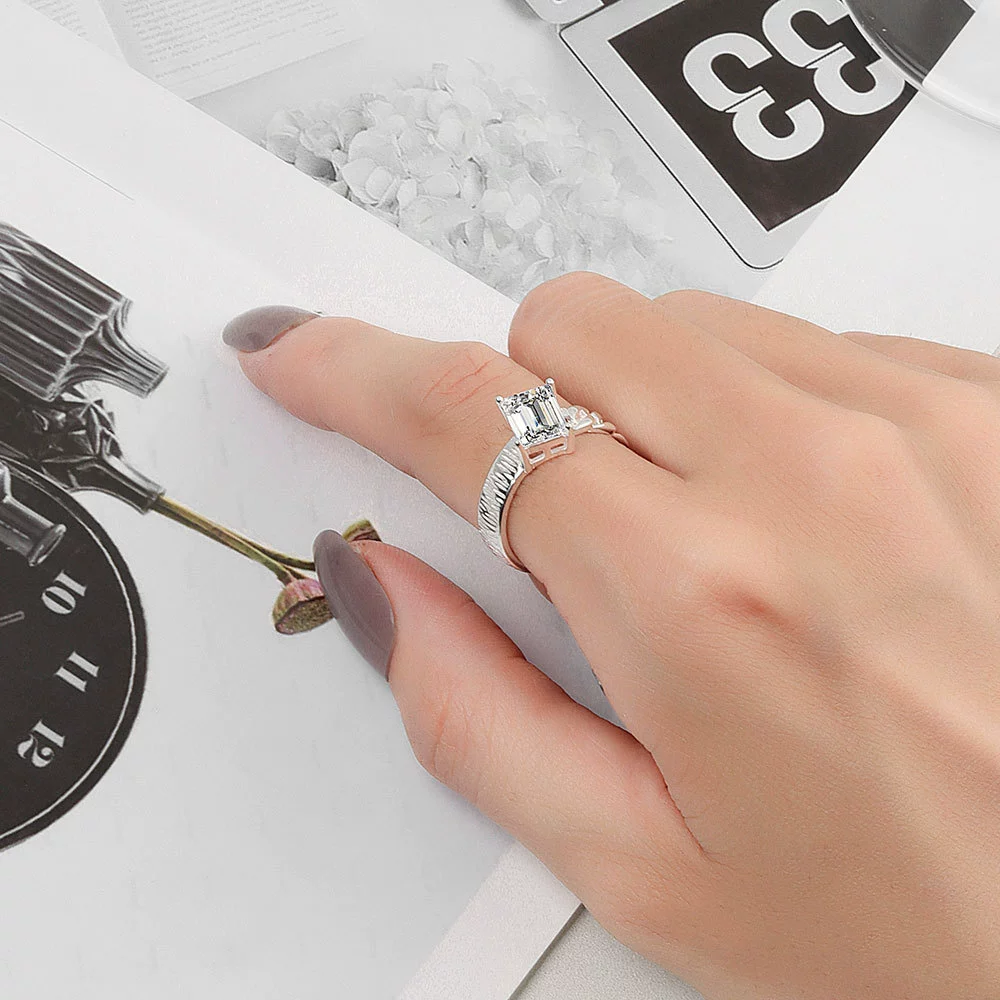 INS1199-3 CT Emerald Infinity Accent Engagement Ring Wedding Eternity Band Vintage Solitaire Silver Jewelry Halo-Setting Anniversary Praise Vintage Ring Gift by Neerja Jewels