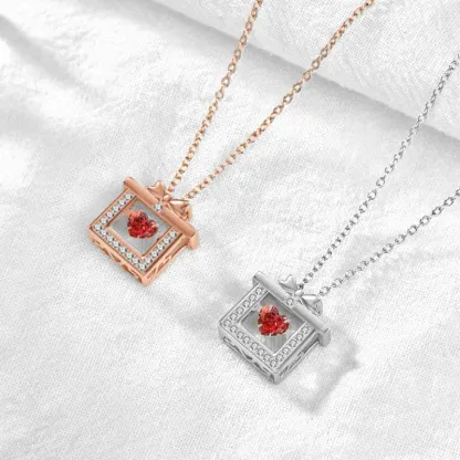 INS3026-Christmas 925 Sterling Silver Pendant Necklace Gold Plated for Women Holiday Gifts for Lover Mom Friends Teens Christmas New Year Valentine Jewelry