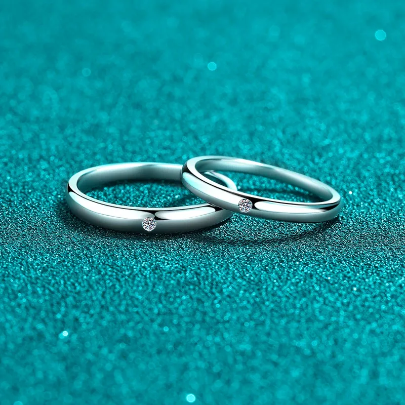 INS1187-925 Sterling Silver Wedding Band for Women Solid Silve White Zircon Halo Promise Rings for Engagement Anniversary Jewelry Size 6-9