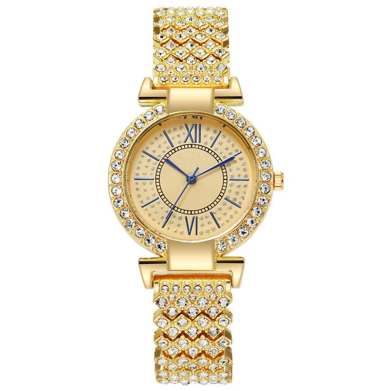 W-2028-CdyBox Women Luxury Crystal Watch Classic Bracelet Watches Analog Quartz Wristwatch