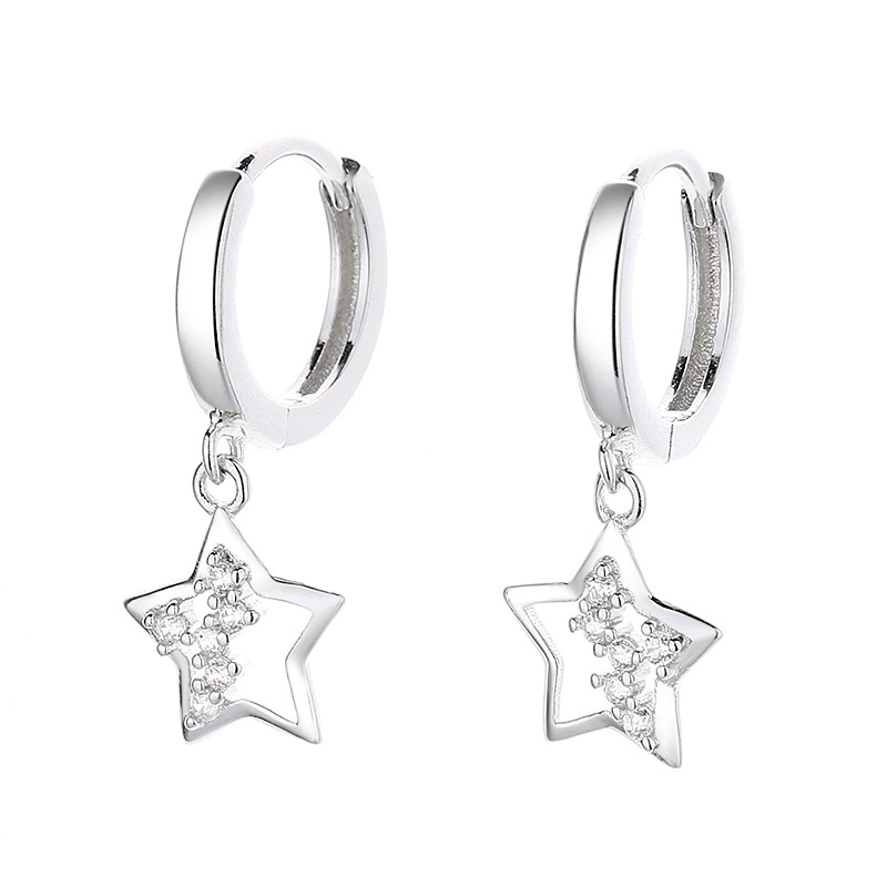 INS2378-Star Earrings CZ Drop Dangle Earrings Cute Earrings for Women Dainty Cubic Zirconia Earrings Stud Jewelry Gifts