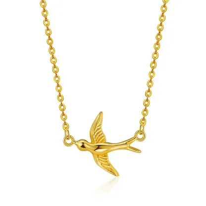 INS3132-Tiny Bird Necklace Dainty Small Bird Necklace Petite Choker Hummingbird Necklaces For Women Teens Her Jewelry Gift