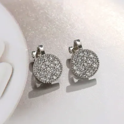 INS2024-Vince Camuto Gold Tone Pave Circle Lever Back Earrings