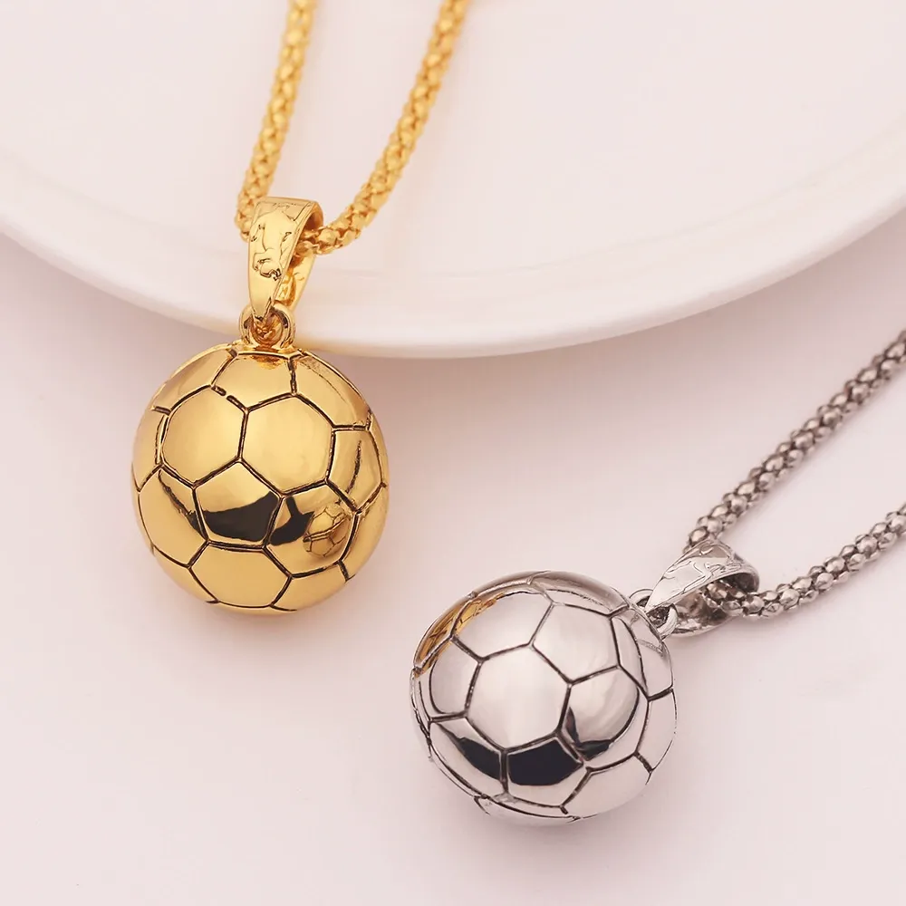 INS3033-AILUOR Fashion Large Basketball Pendant Necklace Stainless Steel Chain Hip Hop Sports Necklace Fitness Jewelry
