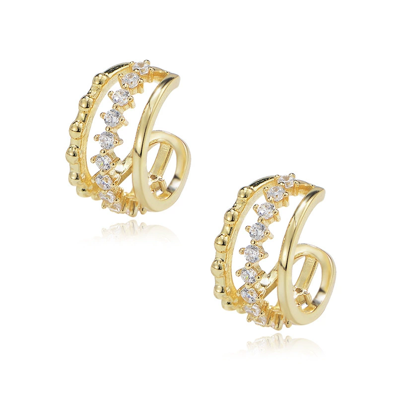 INS2363-MYEARS Women Ear Cuff Earring Gold Non Pierced Ear Cartilage Clip on Wrap Hoop 14K Gold Filled Tiny Boho Beach Simple Minimalist Delicate Handmade Hypoallergenic Jewelry Gift-Sold as Single/Pair