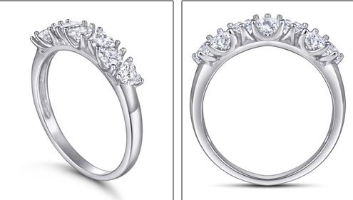 INS1072-ANGEL SALES 2.50 Ctw Heart Cut Diamond Engagement Wedding Ring For Women's 14K White Gold Finish