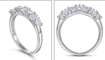 INS1072-ANGEL SALES 2.50 Ctw Heart Cut Diamond Engagement Wedding Ring For Women's 14K White Gold Finish