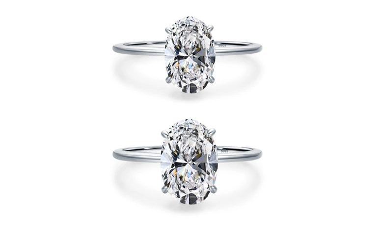 INS1143-5 Carat Oval Moissanite Engagement Ring Wedding Eternity Band Vintage Solitaire 4-Prong Setting Silver Jewelry Anniversary Promise Vintage Ring Gift by Neerja Jewels