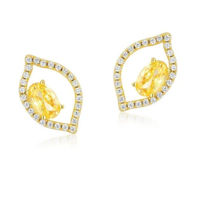 INS2042-MAX + STONE Solid 14K Gold Single Comfy Flat Back Cartilage Gold Stud Earrings for Women | Hypoallergenic Cubic Zirconia Flatback Stud Earrings | Helix Tragus Piercing Jewelry