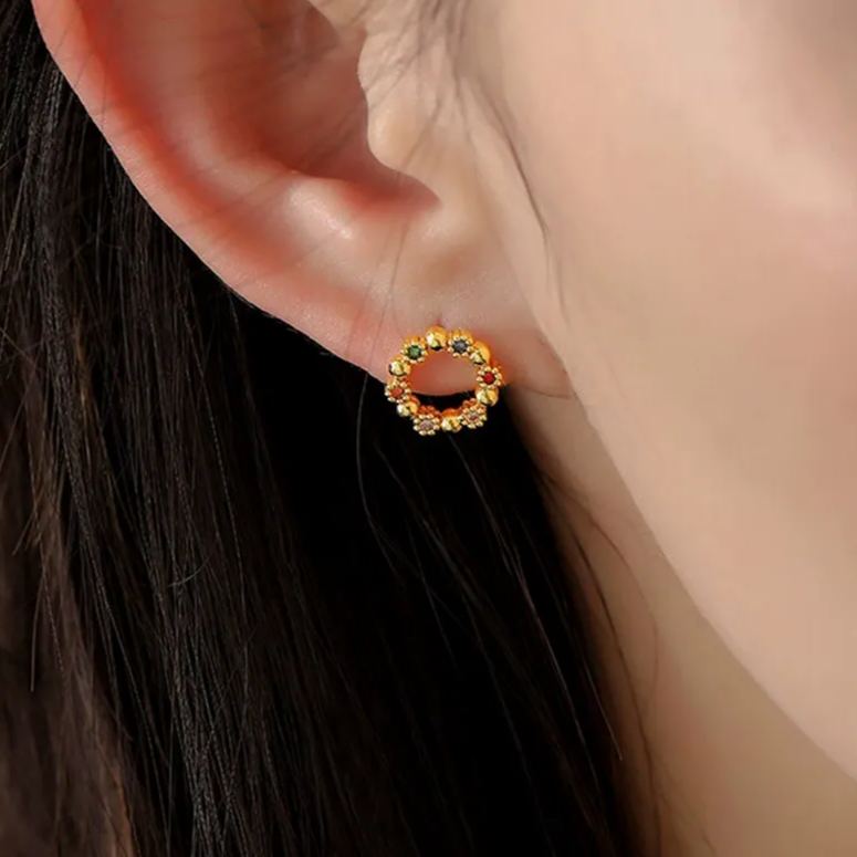 INS2150-18K Gold Plated Hoop Earrings for Women - Thin Dainty Gold Hoop Earring Set - Small Tarnish-Free Gold Hoop Earrings for Women Gift Jewelry for Women