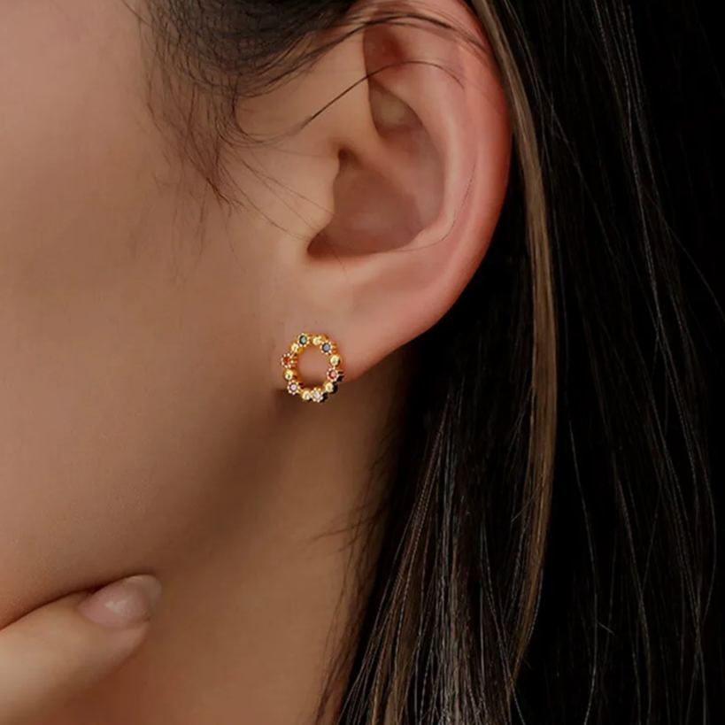 INS2150-18K Gold Plated Hoop Earrings for Women - Thin Dainty Gold Hoop Earring Set - Small Tarnish-Free Gold Hoop Earrings for Women Gift Jewelry for Women