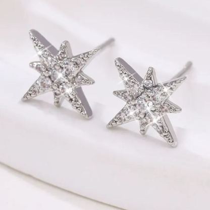 INS2170-CZ Tiny Star Stud Earrings for Women Hypoallergenic Screw Back 20G Mini Cartilage Cubic Zirconia Earring Helix Tragus Sleeper Dainty Wedding Statement Lucky Star Piercing Jewelry