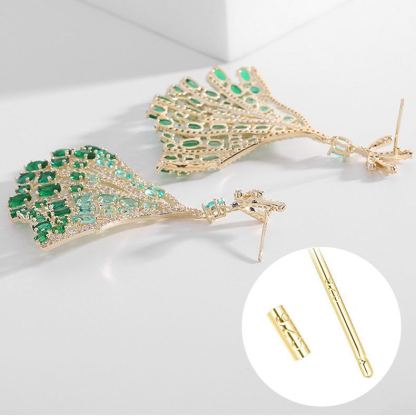 INS2232-Zircon Gemstone Drop Dangle Earrings, Multi Color Created Sapphire Sparkly Evening Dressy Earrings, 18K Gold Plated 925 Sterling Silver posts, Hypoallergenic, Formal Jewelry for women