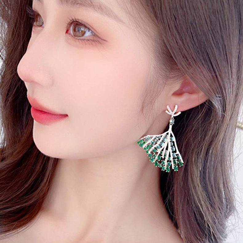 INS2232-Zircon Gemstone Drop Dangle Earrings, Multi Color Created Sapphire Sparkly Evening Dressy Earrings, 18K Gold Plated 925 Sterling Silver posts, Hypoallergenic, Formal Jewelry for women