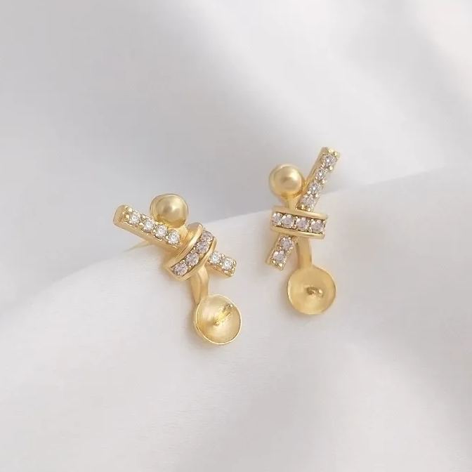 INS2244-Dangle Pearl Invisible Clip On Earrings for Women Not Pierced Gold Moon Star White Ribbon Heart Square Crystal Rhinestone Teardrop Hoop Comfortable Clip On Earrings