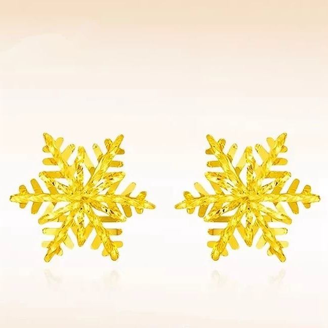 INS2253-Hypoallergenic 16g Snowflake Screw Back Christmas Small Stud Earrings for Women Men Sensitive Ears Minimalist Winter Flower Earring Surgical Stainless Steel Piercing Sleeper Studs Fashion Jewelry
