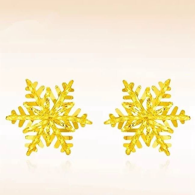INS2253-Hypoallergenic 16g Snowflake Screw Back Christmas Small Stud Earrings for Women Men Sensitive Ears Minimalist Winter Flower Earring Surgical Stainless Steel Piercing Sleeper Studs Fashion Jewelry