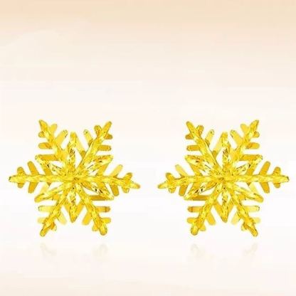 INS2253-Hypoallergenic 16g Snowflake Screw Back Christmas Small Stud Earrings for Women Men Sensitive Ears Minimalist Winter Flower Earring Surgical Stainless Steel Piercing Sleeper Studs Fashion Jewelry