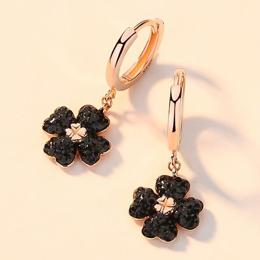 INS2290-arrings Women's Earrings Four Leaf Clover Earrings Sterling Silver Earrings Simple Temperament Earrings Rose Gold Earrings Classic Earrings