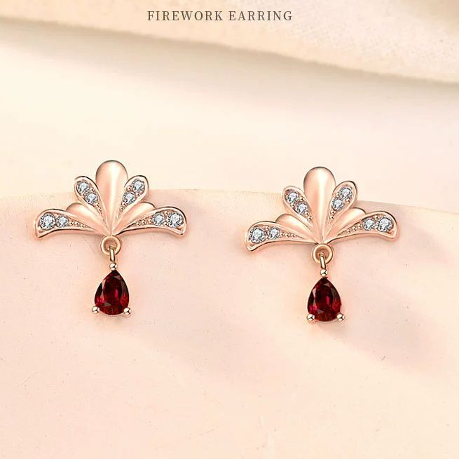 INS2413-Dainty Maple Leaf Clip On Non Piercing Earrings for Women Cubic Zirconia Red Crystal Autumn Fall Leaves Fake Earring Fashion Thanksgiving Christmas Jewelry Gifts for Daughter Hypoallergenic Clips
