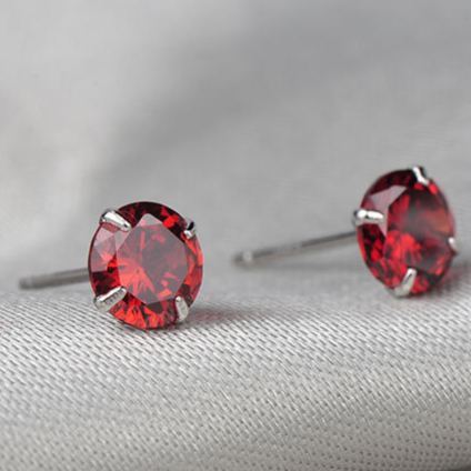 INS2414-Titanium Earrings for Women Stud Earrings Dainty 5A+ Cubic Zirconia Earrings Studs Hypoallergenic Earrings for Sensitive Ears