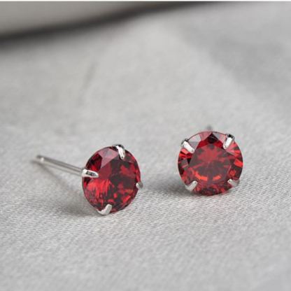 INS2414-Titanium Earrings for Women Stud Earrings Dainty 5A+ Cubic Zirconia Earrings Studs Hypoallergenic Earrings for Sensitive Ears