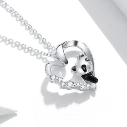 INS3089-925 Sterling Silver Dog Paw Cat Panda Necklace for Women Cute Dainty Animal Pendant Necklace Gifts for Cat Mom Animals Lover…