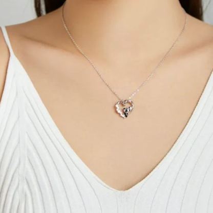 INS3089-925 Sterling Silver Dog Paw Cat Panda Necklace for Women Cute Dainty Animal Pendant Necklace Gifts for Cat Mom Animals Lover…