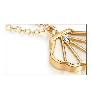 INS3266-CHOW SANG SANG 18K Rose Gold Shell Necklace for Women 92735N | 18.5", (47 CM)