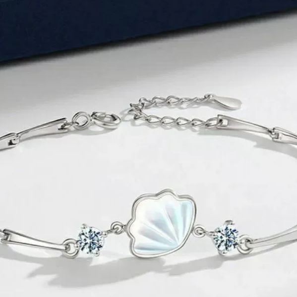 INS4038-HBJWOV 925 Silver Shell Bracelet Woman's Hand Accessories Gift
