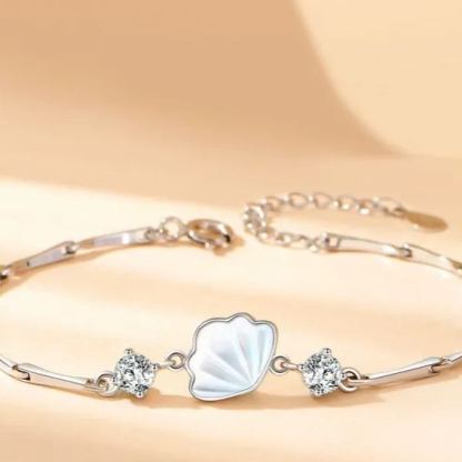 INS4038-HBJWOV 925 Silver Shell Bracelet Woman's Hand Accessories Gift