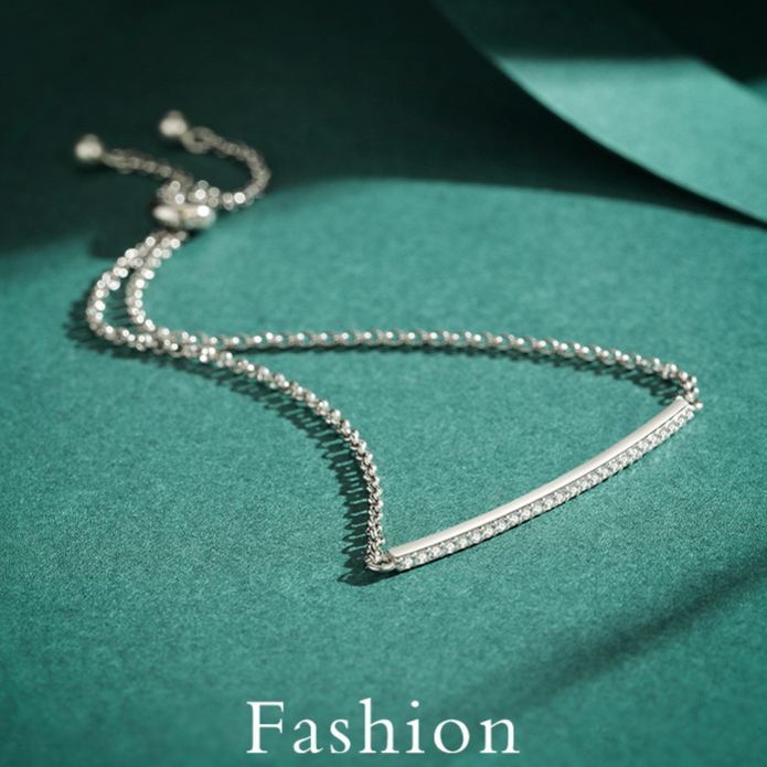 INS4088-14k Solid Gold Diamond Solitaire Station Bracelets Series,DEF VS~VVS,Lab grown Diamond,No fading, No allergies,Lobster buckle