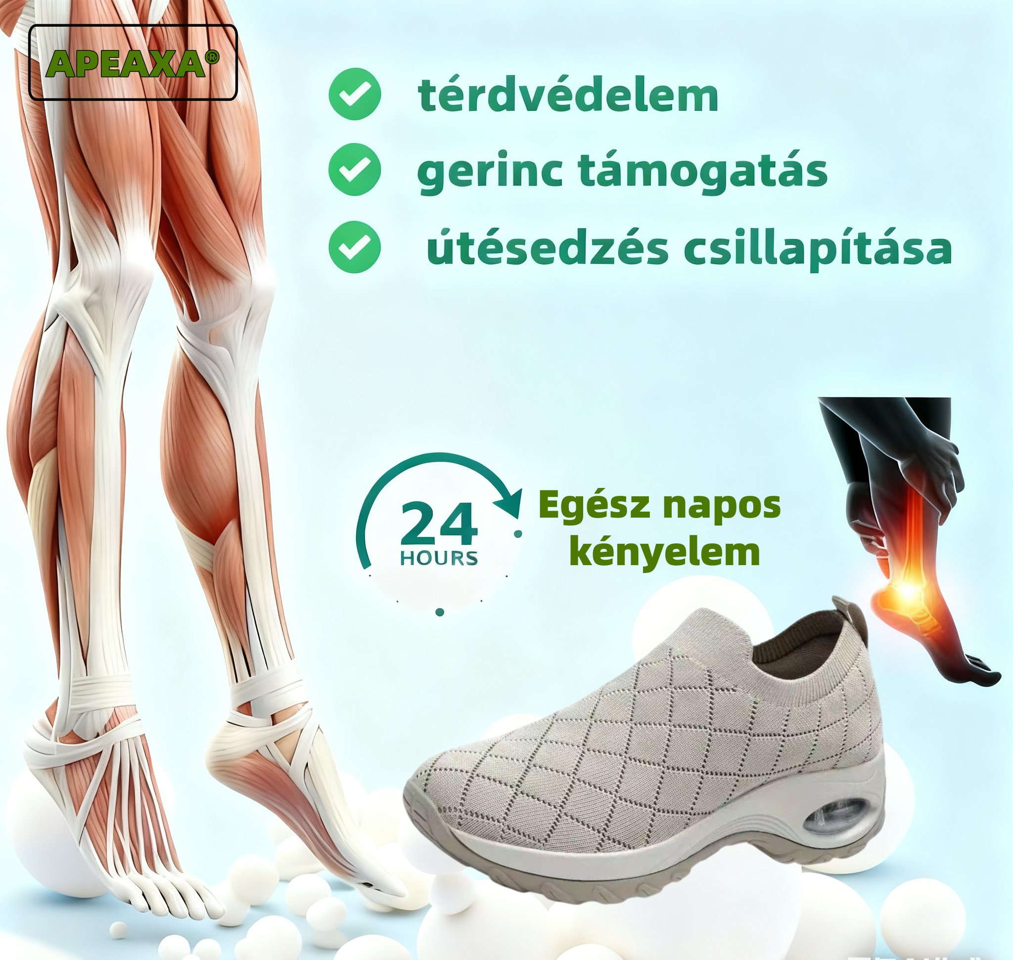 【🔥40% kedvezmény ma - Ne maradj le】🔥Szuperkényelmes ortopéd cipő légpárnával✅ Lábboltozat-támasz a lábfájdalom enyhítésére