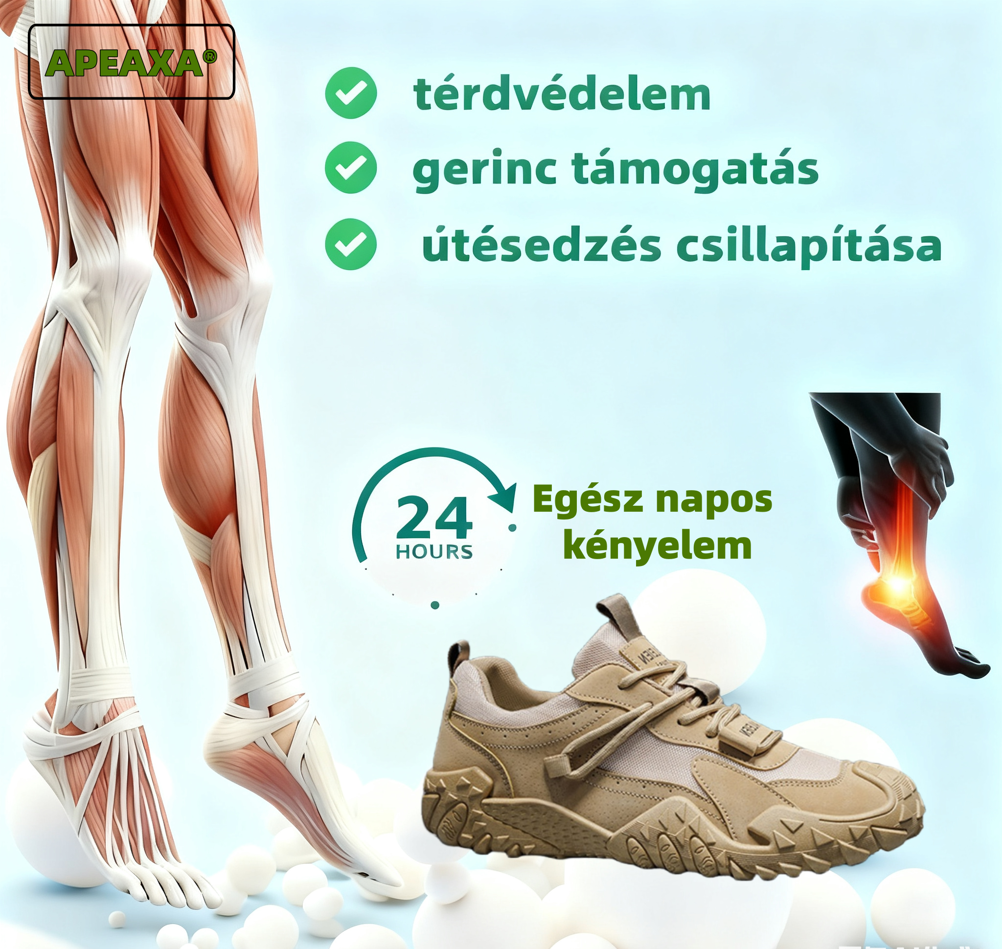 (🔥Ma 60% kedvezmény - ne hagyd ki!)⏰ - APEAXA® Márka - Puha és kényelmes német ortopéd cipők✅ (enyhíti a lábfájdalmat)