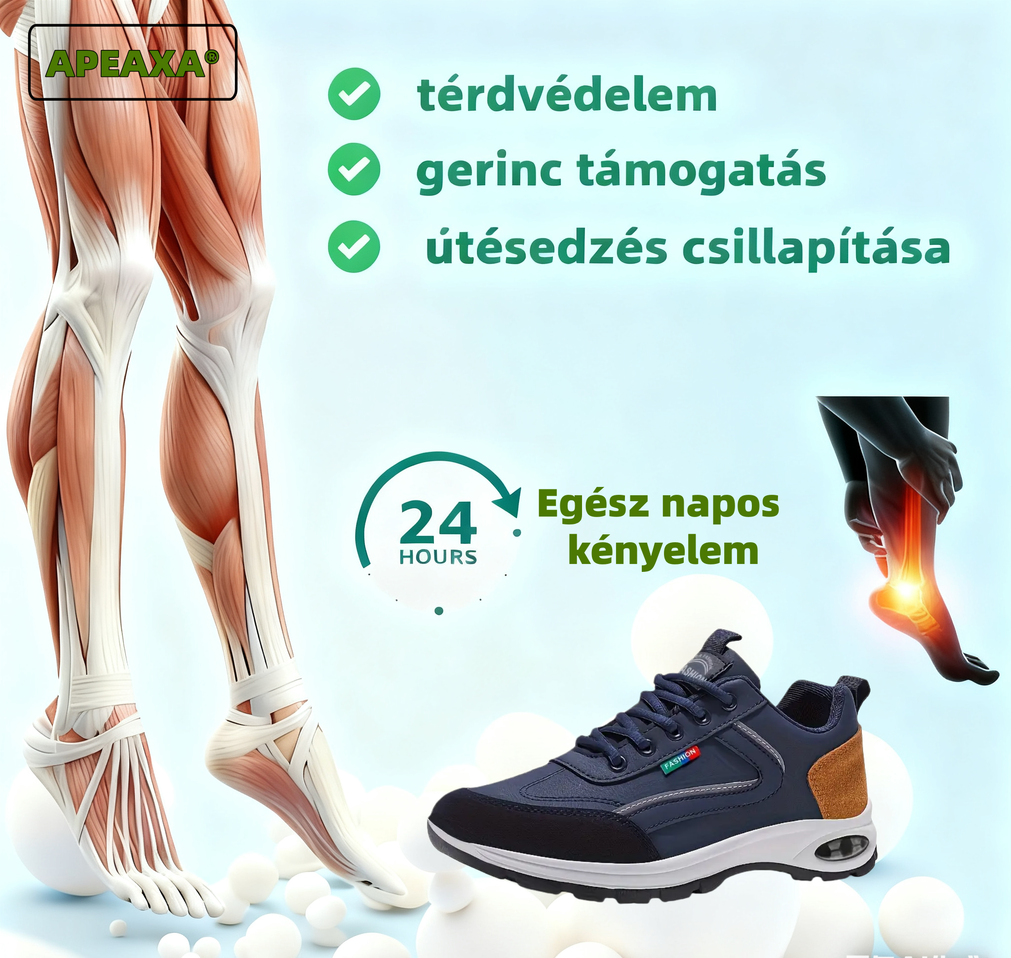 (🔥Ma 60% kedvezmény - ne hagyd ki!)⏰ - APEAXA® Márka - Puha és kényelmes német ortopéd cipők✅ (enyhíti a lábfájdalmat)