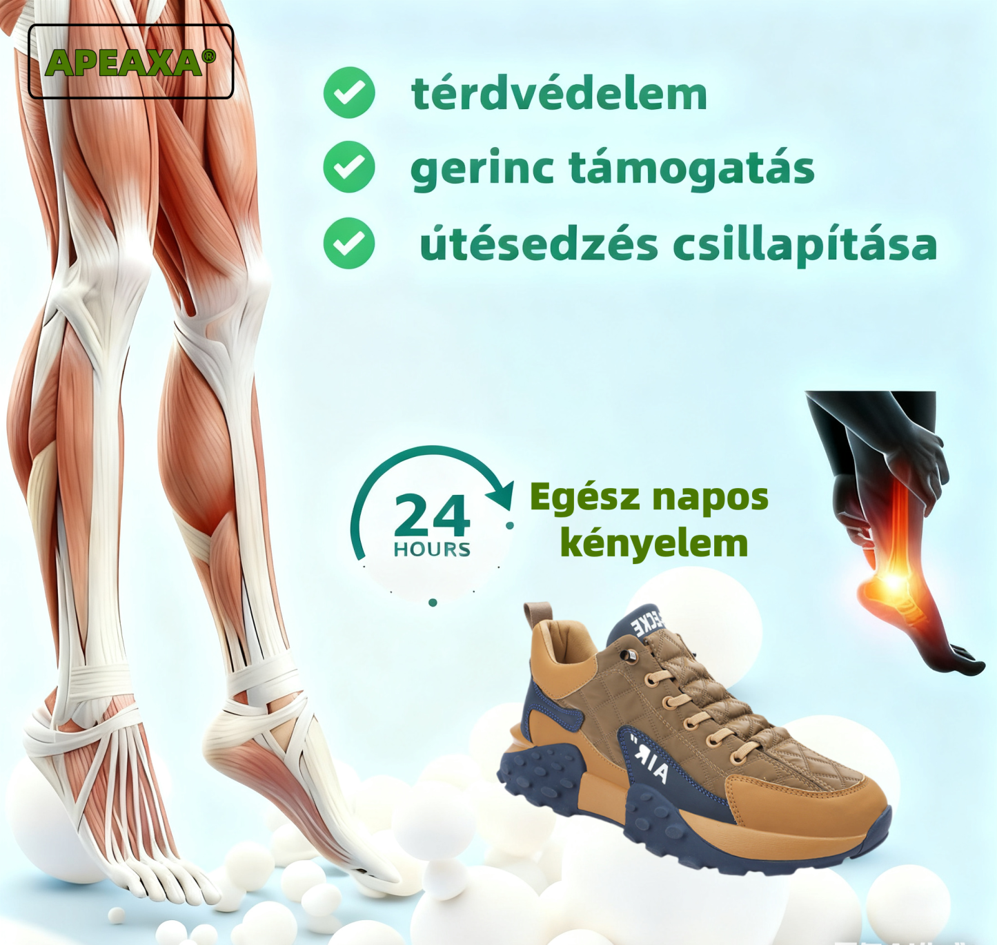 (🔥60% kedvezmény ma - ne maradj le!) ⏰Ergonómikus - Puha és kényelmes ortopéd sportcipő (lábboltozat-támasz, járástámasz)