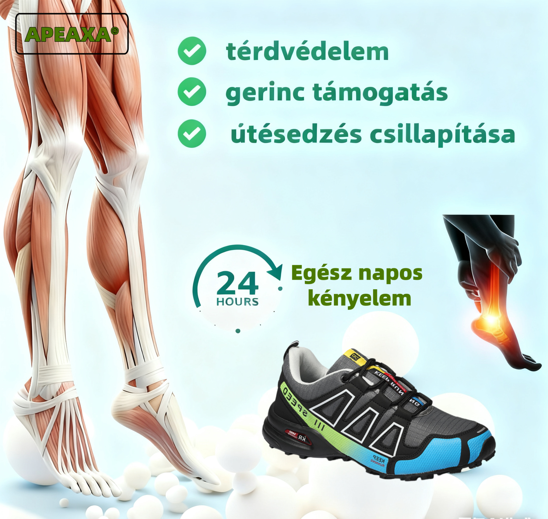 (🔥60% kedvezmény ma - ne maradj le!) ⏰Ergonómikus - Puha és kényelmes ortopéd sportcipő (lábboltozat-támasz, járástámasz)