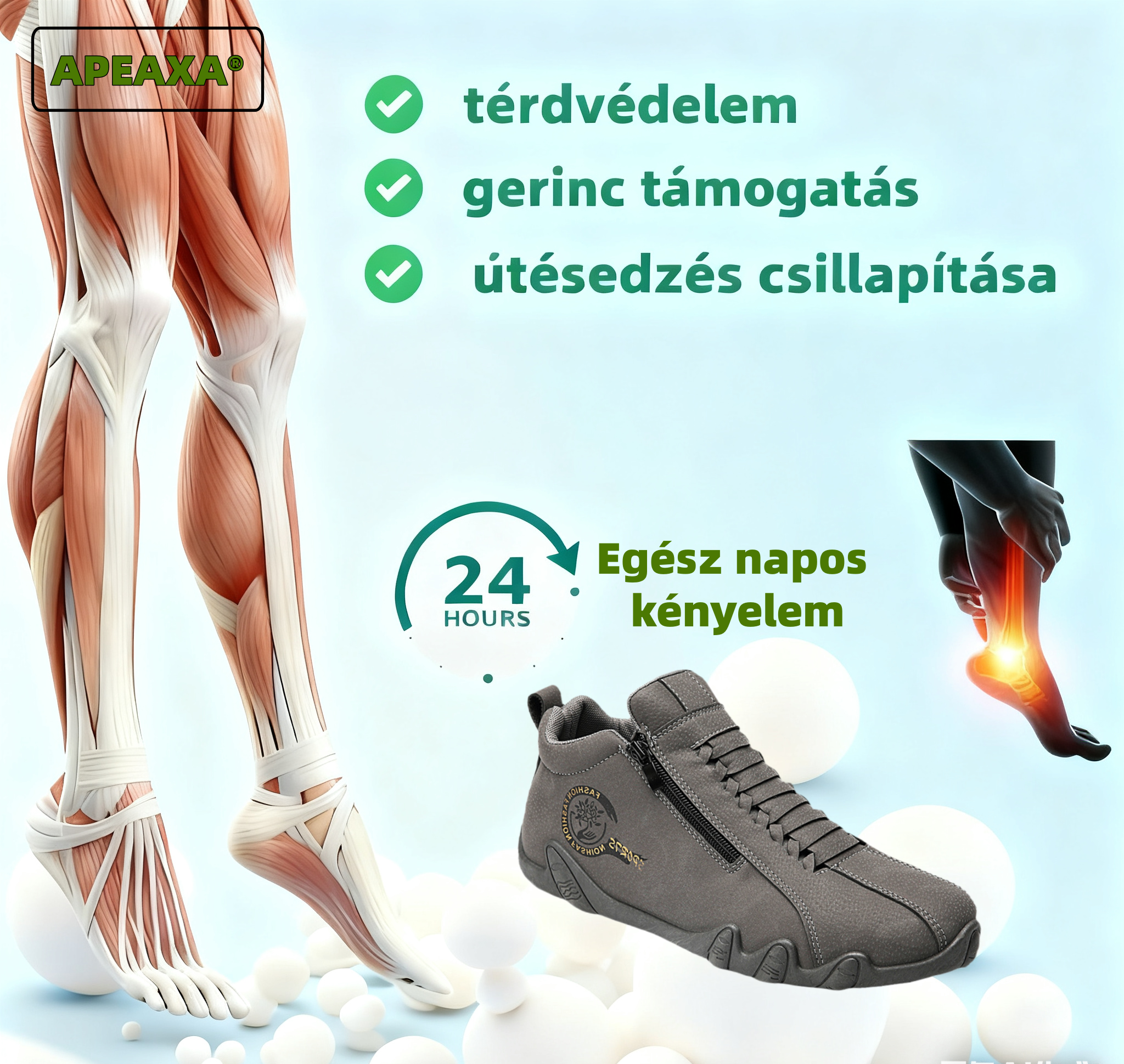 【🎁60% kedvezmény ma - ne hagyd ki】 Ergonomikus kialakítású ortopéd cipő - kiváló minőségű bőr + kézzel varrott 👞