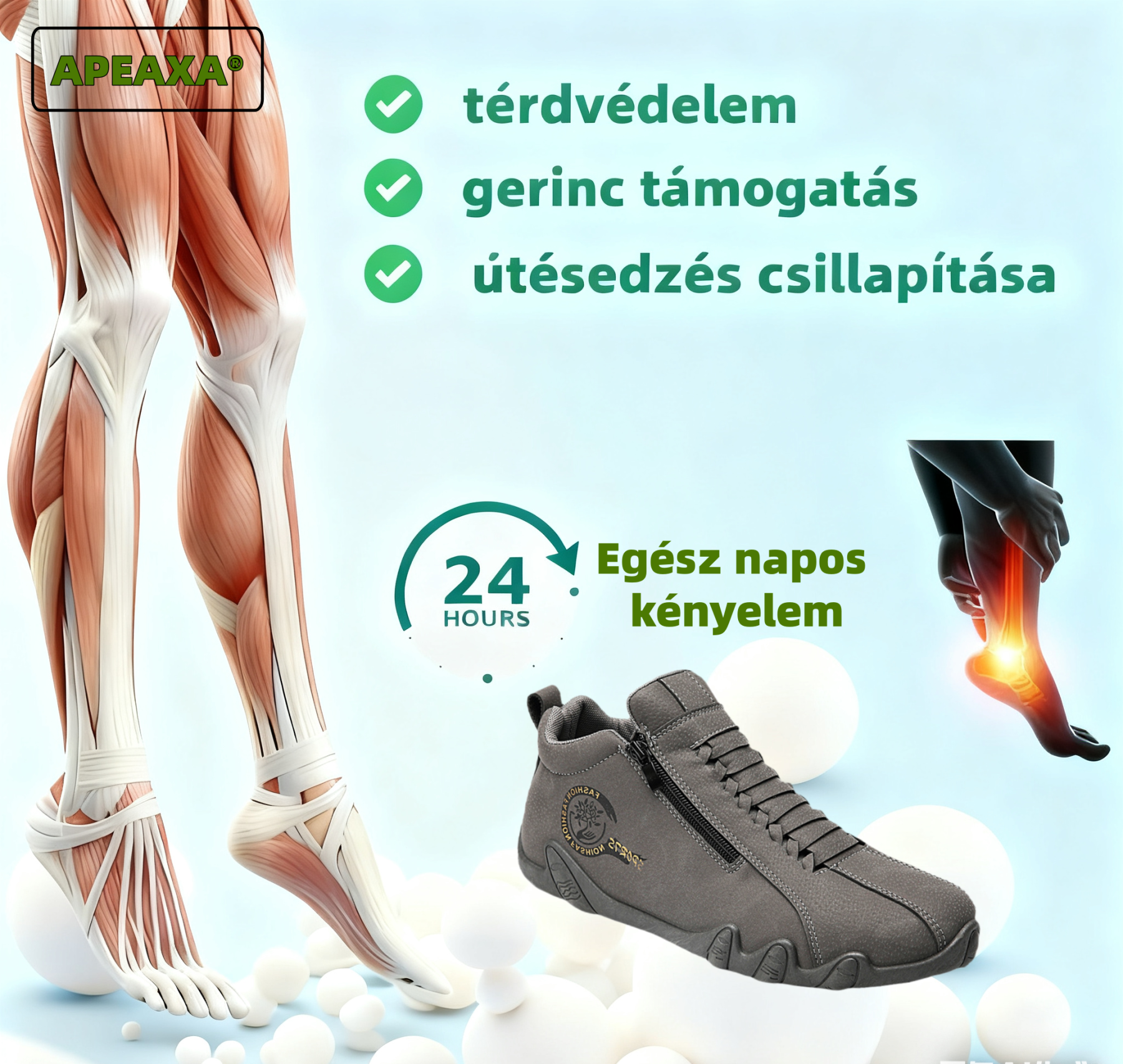 【🎁60% kedvezmény ma - ne hagyd ki】 Ergonomikus kialakítású ortopéd cipő - kiváló minőségű bőr + kézzel varrott 👞
