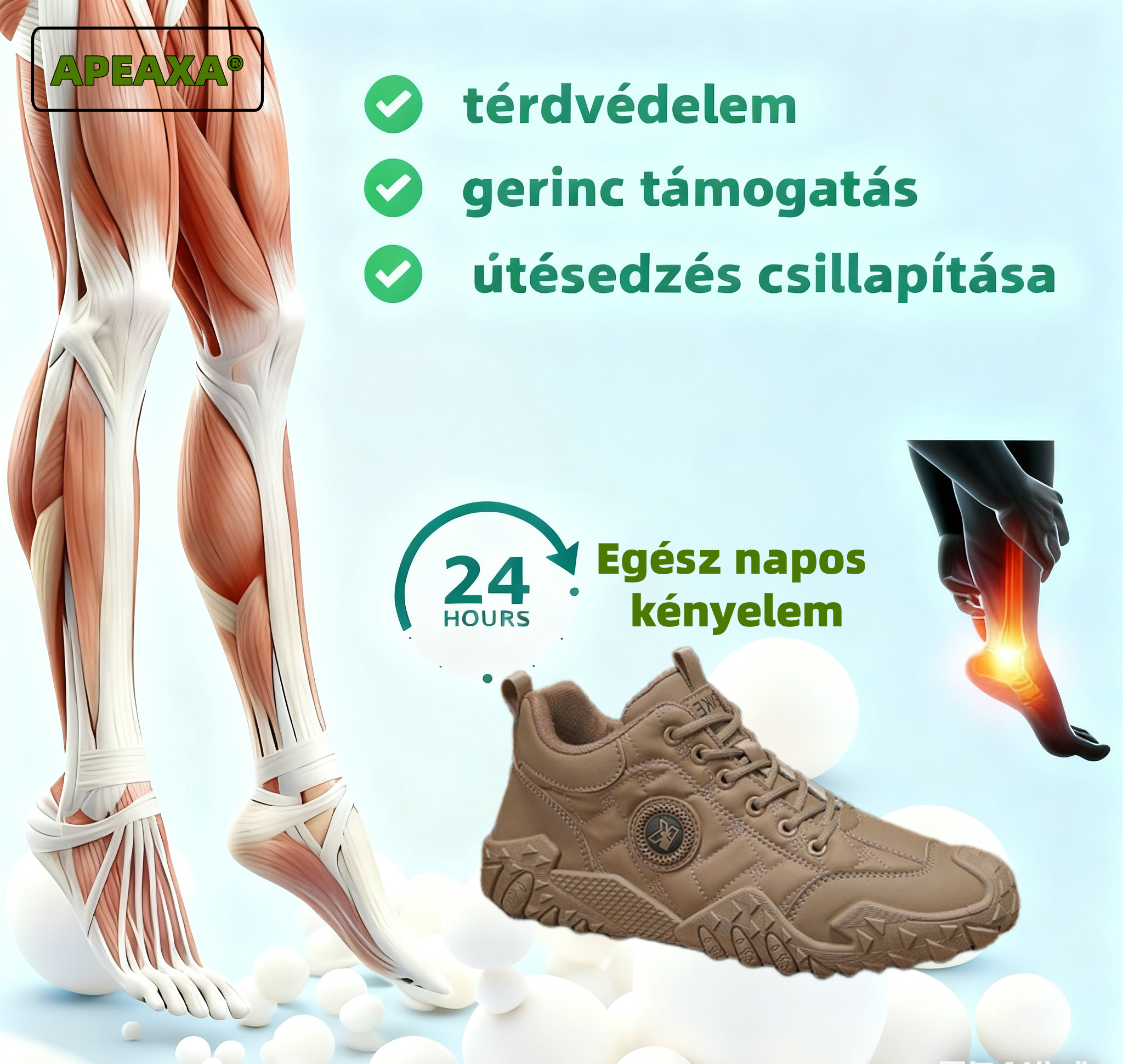(🔥Ma 60% kedvezmény - ne hagyd ki!)⏰ - APEAXA® Márka - Puha és kényelmes német ortopéd cipők✅ (enyhíti a lábfájdalmat)