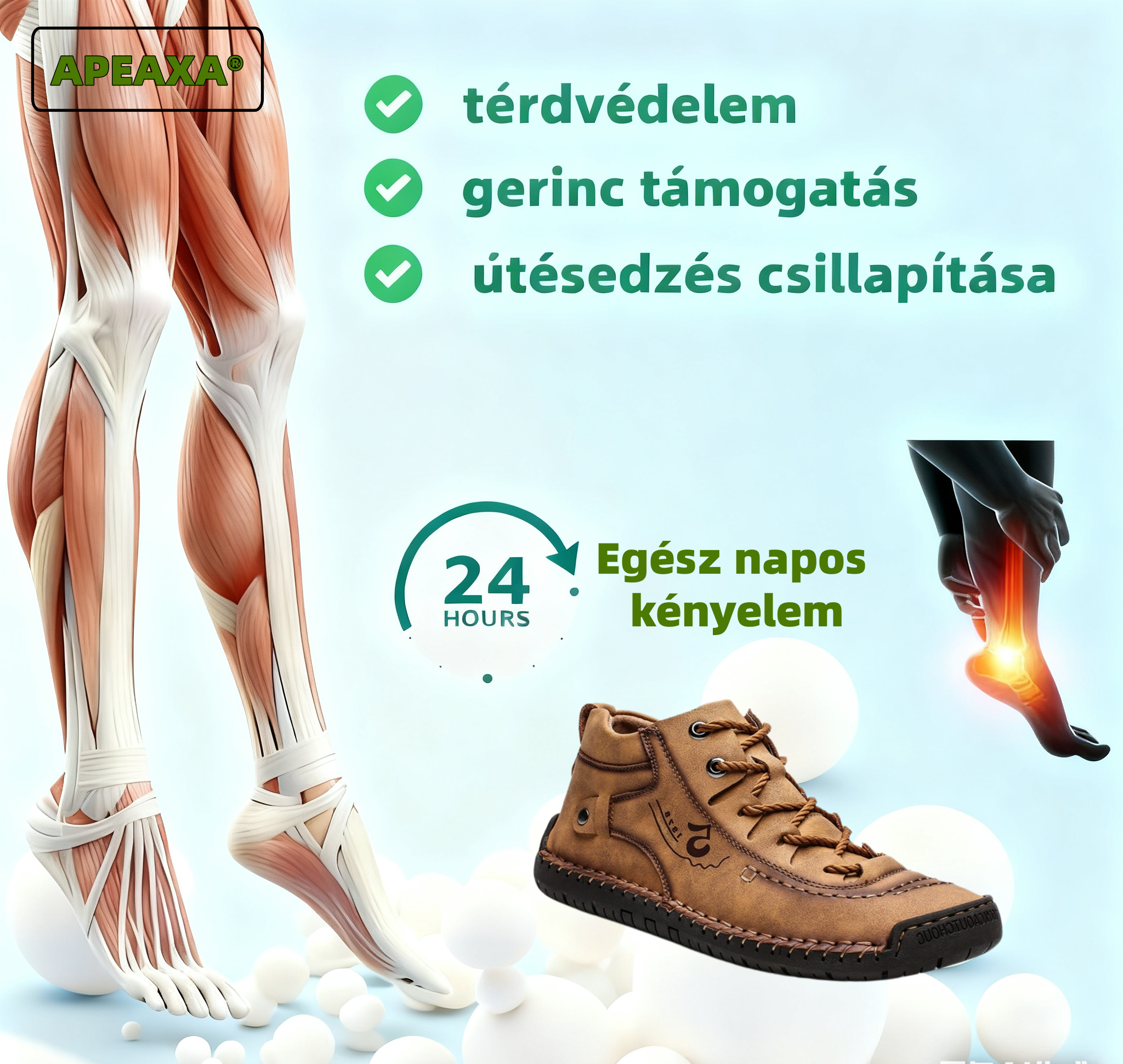【🎁60% kedvezmény ma - Ne hagyja ki】Ergonómiailag tervezett ausztrál bőr ortopéd cipők - Kiváló minőségű bőr + kézzel varrott 👞