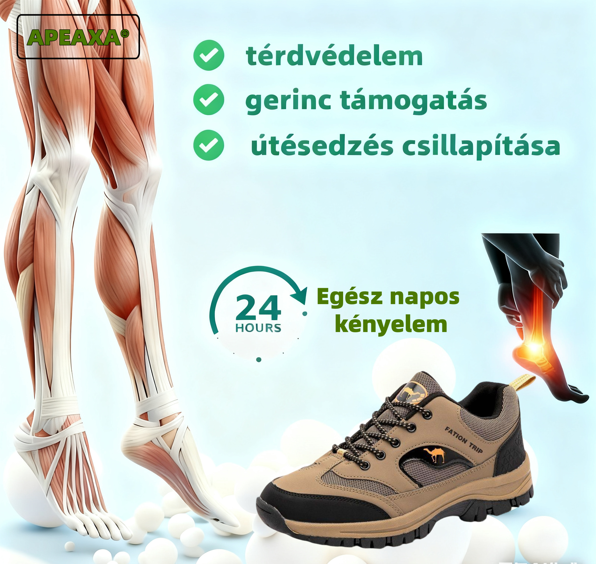 (🔥40% kedvezmény ma - ne hagyd ki!) ⏰ - APEAXA® márka - puha és kényelmes német ortopéd sportcipő ✅ (enyhíti a lábfájdalmat)