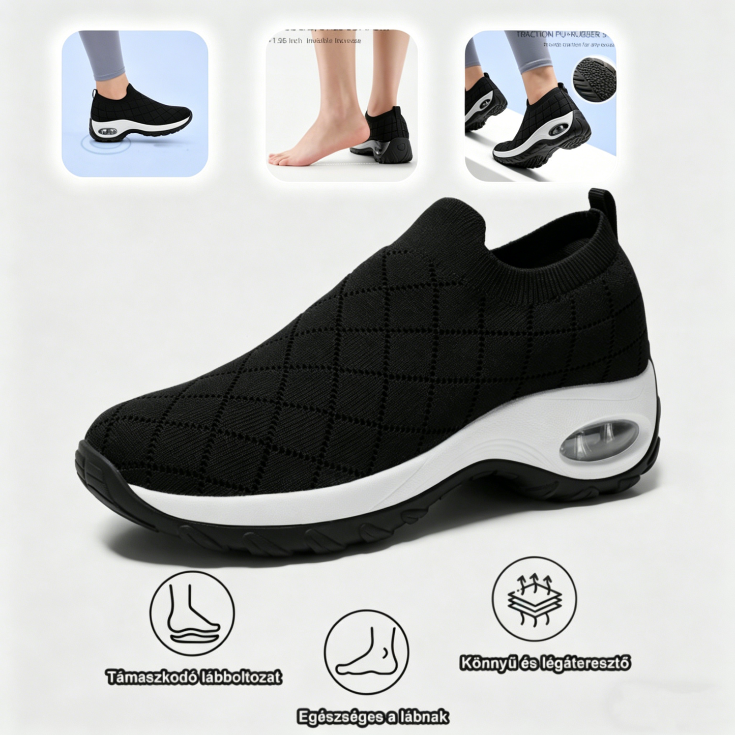 (🔥60% kedvezmény ma - ne maradj le!) APEXA® - Női ortopédiai párnázott cipők ✅ Mondj búcsút a lábfájásnak, és élvezd az egész napos kényelmet!