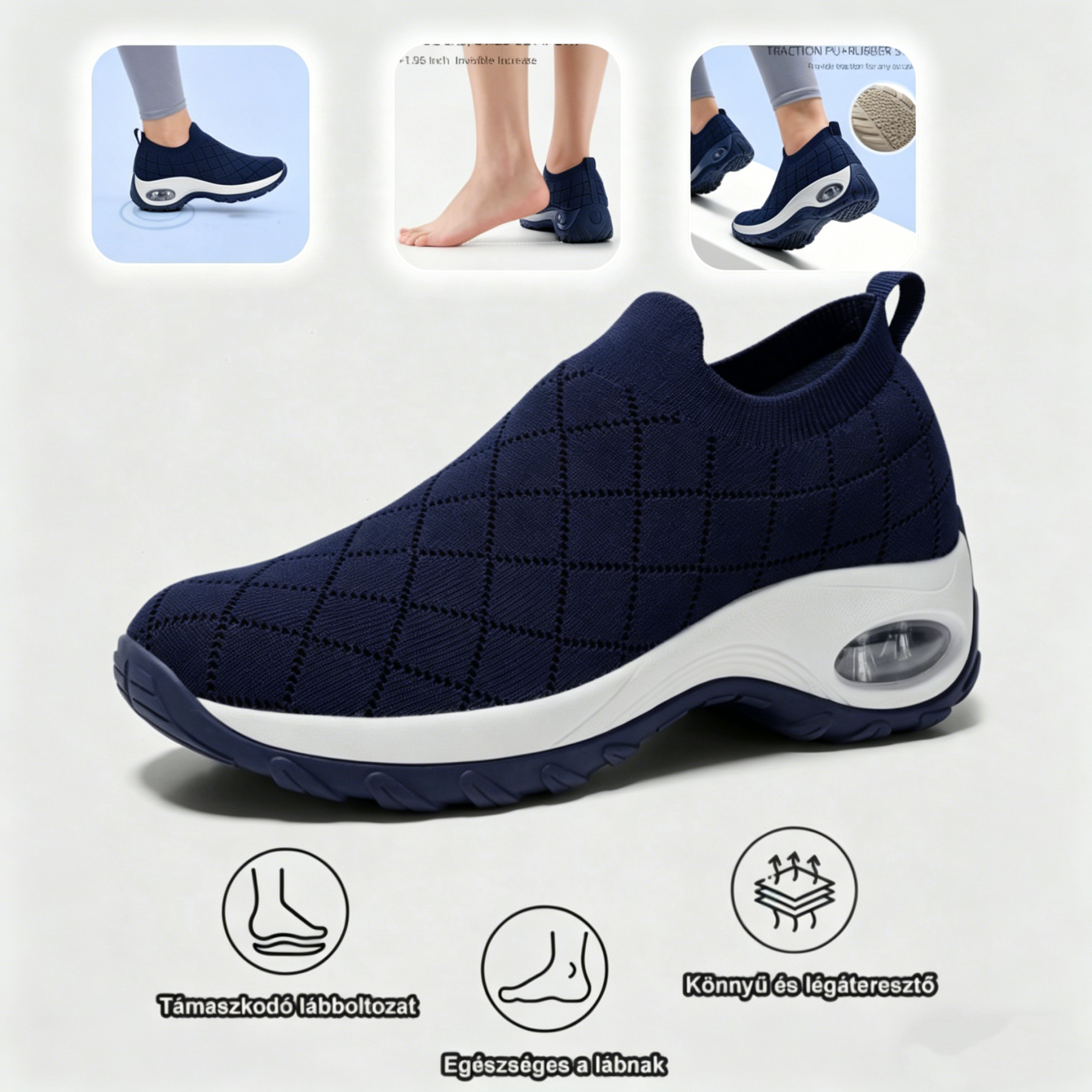 (🔥60% kedvezmény ma - ne maradj le!) APEXA® - Női ortopédiai párnázott cipők ✅ Mondj búcsút a lábfájásnak, és élvezd az egész napos kényelmet!