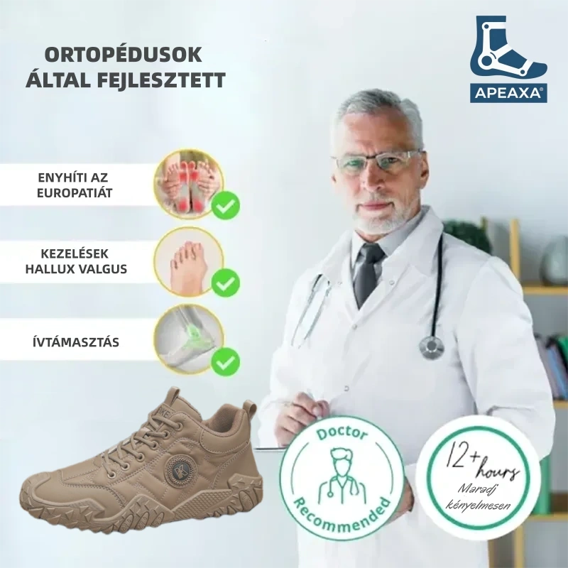 (🔥Ma 60% kedvezmény - ne hagyd ki!)⏰ - APEAXA® Márka - Puha és kényelmes német ortopéd cipők✅ (enyhíti a lábfájdalmat)