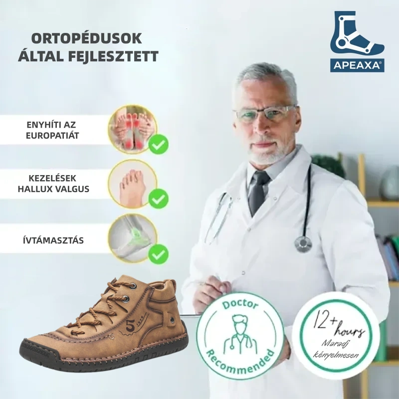 【🎁60% kedvezmény ma - Ne hagyja ki】Ergonómiailag tervezett ausztrál bőr ortopéd cipők - Kiváló minőségű bőr + kézzel varrott 👞