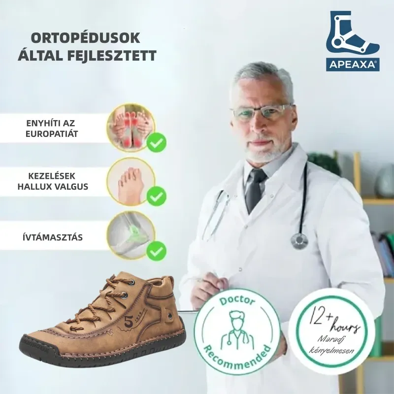 【🎁60% kedvezmény ma - Ne hagyja ki】Ergonómiailag tervezett ausztrál bőr ortopéd cipők - Kiváló minőségű bőr + kézzel varrott 👞